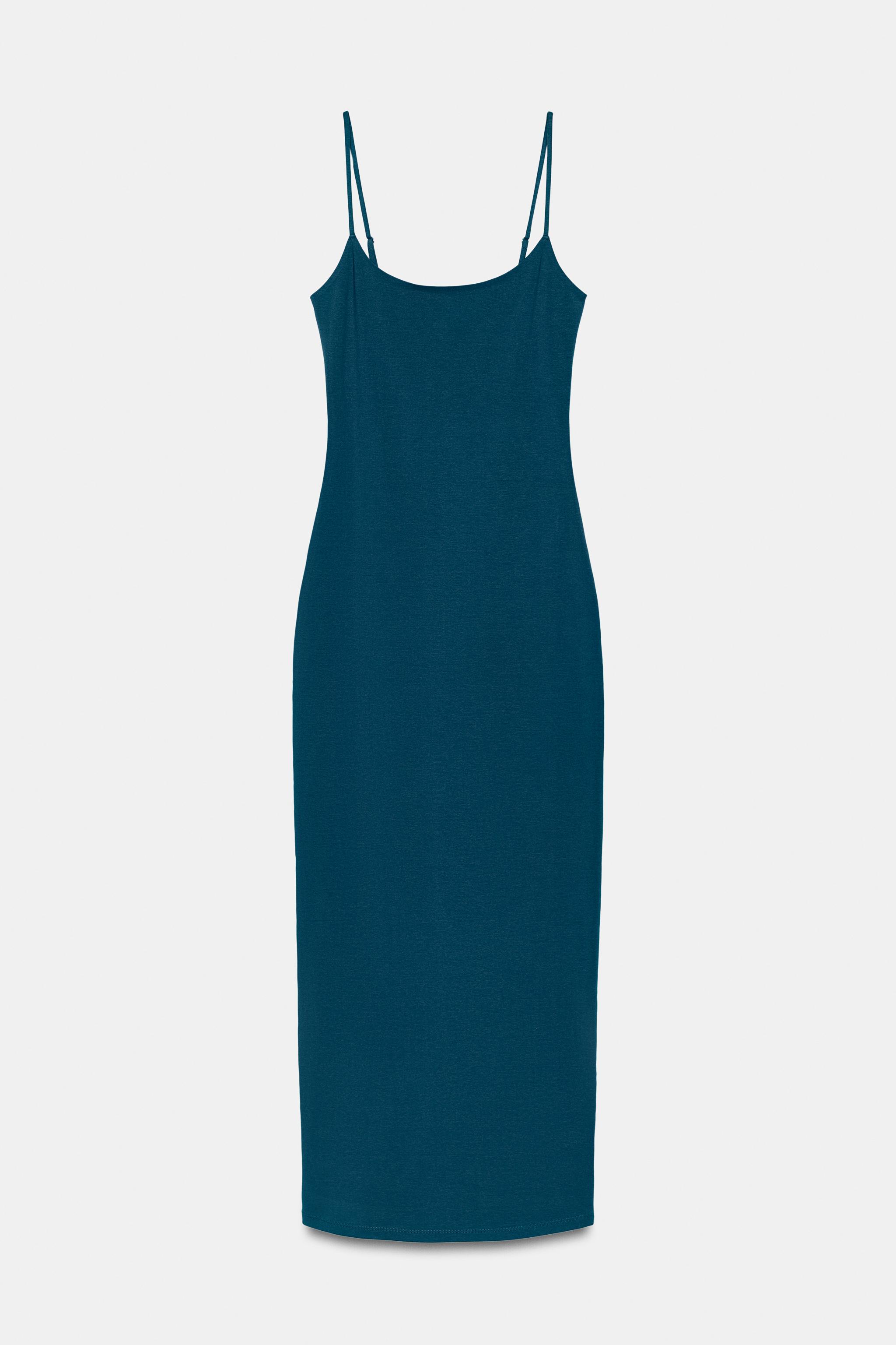 ROBE MI-LONGUE À BRETELLES